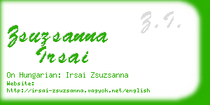 zsuzsanna irsai business card